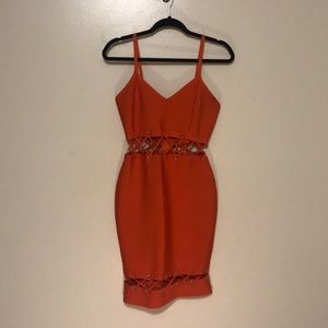 Orange Bandage Dress